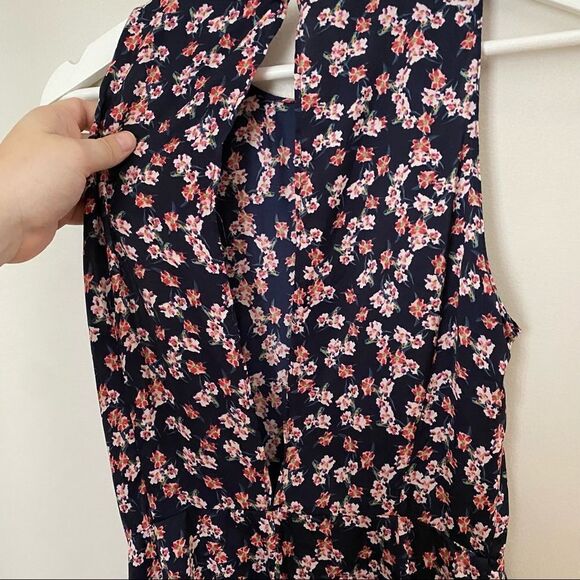 Trafaluc Zara Romper Floral Print Sleeveless Pockets Open Back Classic Trendy - Picture 7 of 9